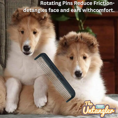 Pet Comb for easy mat removal (5", Smokey Black)