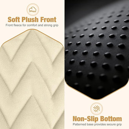Lekereise Soft Dog Car Mat for Hard Bottom Seat Extender 55.1 x 26.8 inch- Waterproof Washable Dog Car Mat, Orthopedic Egg-Crate Foam Pet Bed, Fits Most Hard Bottom Dog Car Beds/SUVs/Trucks-Beige