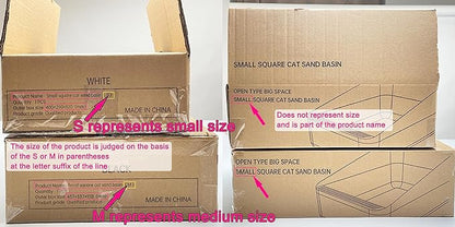 Sfozstra Open Top Litter Box: Grey Medium Removable Liner - Secure and Odor Control - Durable High Side Sifting Litter Box for Small Cats