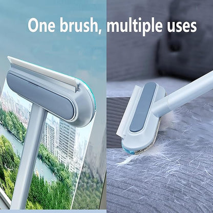 2 Pcs Pet Hair Removel Tool,4 in 1 Multifunctional Pet Dog Cat Hair Removal Broom, Reusable Washable Cleaning Brush for Furniture, Couch, Carpet, Clothes, Window