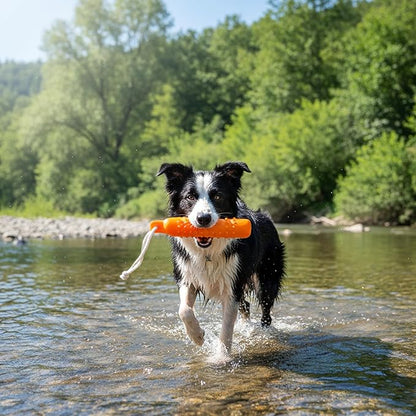 Dog Float Toy - Interactive Training Bumper & Fetching Retrieving Dog Water Toys Dummy Outdoor - Lightweight for Float on the Water Pool Fetch Rope Pet Toys for Small, Medium, Large Dogs