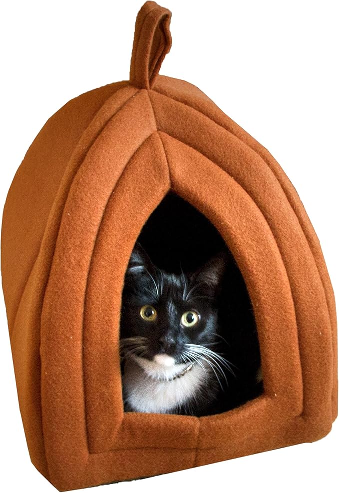 PETMAKER Indoor Cat House with Removable Foam Cushion for Cats, Kittens, Small Dogs & Small Pets, Plush Pet Bed Crate Tent Hideaway with Cozy Soft Interior, Small Animal Sleep & Rest Space