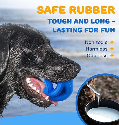 Indestructible Dog Toys, Durable Dog Toys for Aggressive Chewers - Durable & Non-Toxic Natural Rubber, Dog Chew Toys, Dishwasher Safe, Interactive Dog Toys for Small Medium Large Breed Dogs, Navy