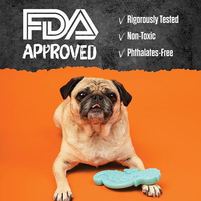 BULLYMAKE Blue Tough Chew Controller Toy for Dogs, Durable Nylon Dog Toys for Aggressive Chewers, Dental Stimulating, Tough Chew, Boredom Busting, Pet Supplies, Made in USA