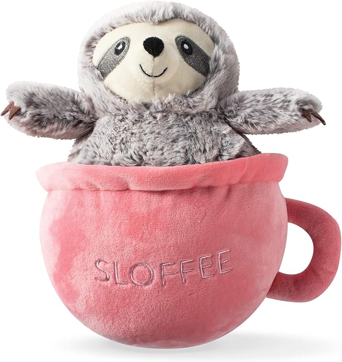 Fringe Studio Slown' Dwn for Summer Sloth Pet Toy, Sloffee (289377)