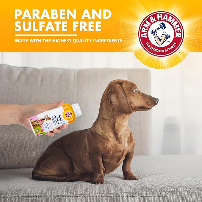 Arm & Hammer for Pets Odor Control Dry Shampoo Powder for Dogs & Puppies, Waterless Dog Deodorizer with Baking Soda, Paraben Sulfate and Dye Free Formula, Kiwi Blossom Scent, 4.2 Oz (Pack of 2)