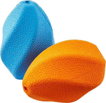 Amazon Basics Interactive Durable Natural Rubber Dog Treat Dispensing Enrichment Chew Toy for Medium Dogs, Multi Color, 2-Pack
