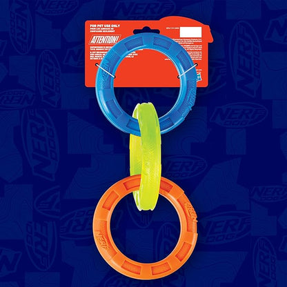 11.5in 3-Ring TPR Tug - Blue, Green & Orange