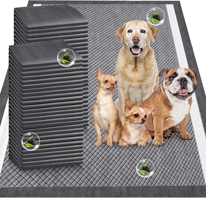 Gimars Upgrade Odor Control 4XL 36x36 Charcoal Pee Pads for Dogs - 9 Layers, Super Absorbent, Extra Large, Leak-Proof, Quick Dry, 45 Counts