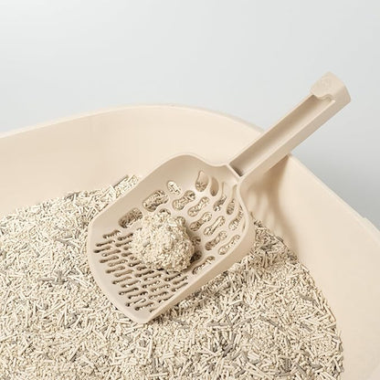 Lady N Cat Litter Scoop for Clumping Litter, Dual-Size 8-Shaped Holes for Fast Sifting, Works with Tofu, Clay, Corn & Wood, Durable ABS Plastic