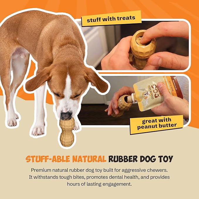Peanut Butter Pet Toy | Dog Peanut Butter Toy Filler | Dog Chew Toy Toy Large