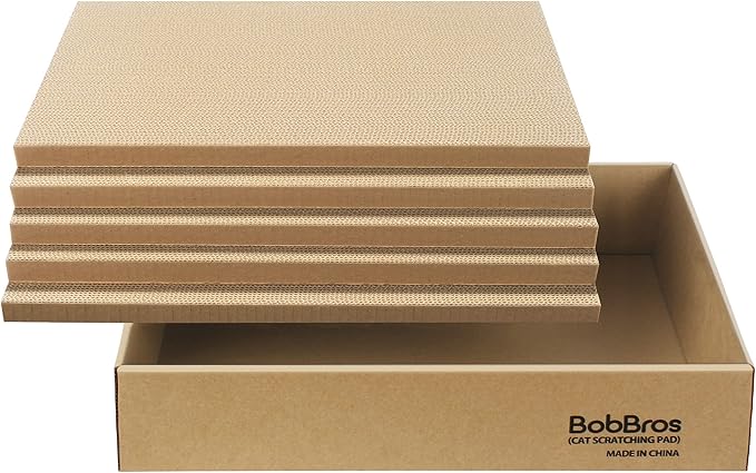 5 Packs in 1 XL Cat Scratcher, Cat Scratching Pad, Double Sided Cardboard Cat Scratcher