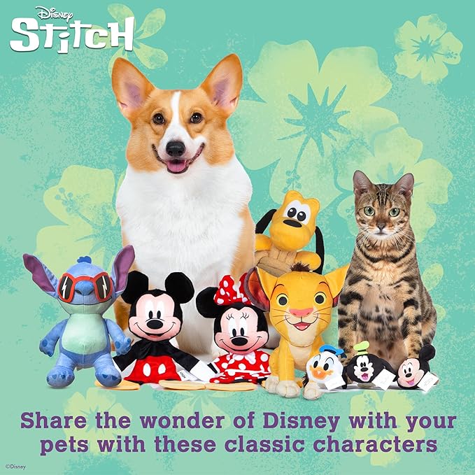 Disney for Pets Lilo and Stitch 2pk Feathered Wand Cat Toys with Catnip, Feather Teaser Set for Cats, Cute Kitty Toy Fans
