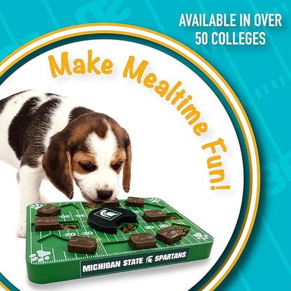 Pets First NCAA Michigan State Spartans Puzzle Toy, Puzzle Treat Dog Toy, Interactive Dog Treat Toy, Dog Puzzle Fedding Slow Toy