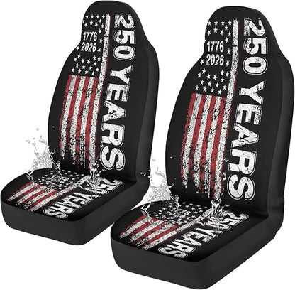 Car Accessories Car Seat Covers for Women Men Front Seat Bucket Cover Protection 250th Anniversary US Flag 1776 2026 Car Accessories Universal Fit for Most Vehicle