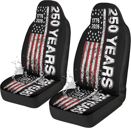Car Accessories Car Seat Covers for Women Men Front Seat Bucket Cover Protection 250th Anniversary US Flag 1776 2026 Car Accessories Universal Fit for Most Vehicle