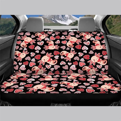 AFPANQZ Axolotl Car Seat Cover for Women Polyester Fabric Protector Accessories Soft Washable Decorations Cloth Backseats Rear Seat Cushion Protection Cream