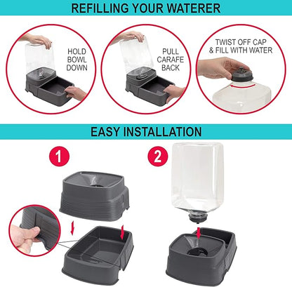 Sport Pet Gravity Feeder and Waterer, Small