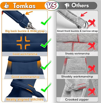 Tomkas Small Dog Cat Sling Carrier Puppy Purse Travel Wrap Soft Crossbody Pet Bag (Dark Blue, M - Classic Pocket & Classic Strap)