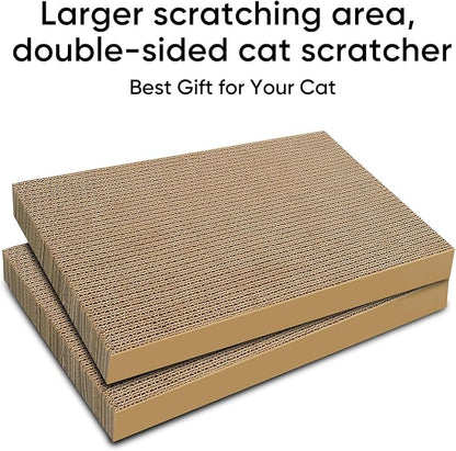 AGYM Cat Scratchers 4 Packs Refill Cat Scratching Pad Cardboard for Indoor Cats and Kitten, Large Size Cat Scratch Pad Board Easy for Cats to Scratch