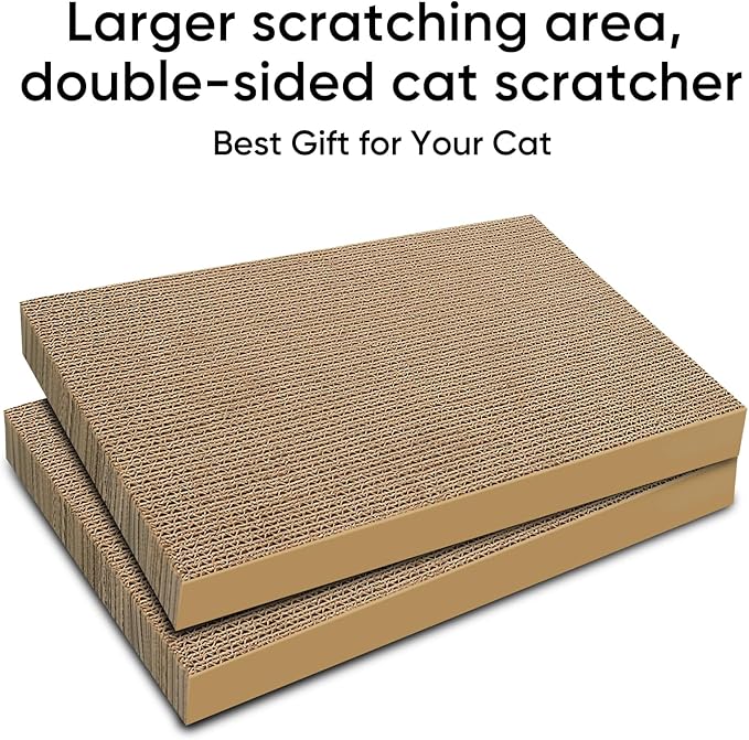 AGYM 5 Packs Cat Scratcher, 5 Packs Refill Cat Scratching Pad Cardboard for Indoor Cats and Kitten, Large Size Durable&Premium Recyclable Cardboard Cat Scratcher