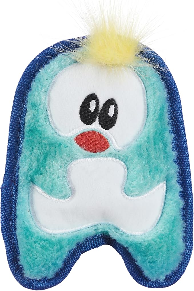 Outward Hound Durablez Minis – Squeaky Plush Dog Toy, No Stuffing for Less Mess, Interactive & Tough, Jumbo Squeaker, Puppies & Small Dogs, Penguin, 6.3"