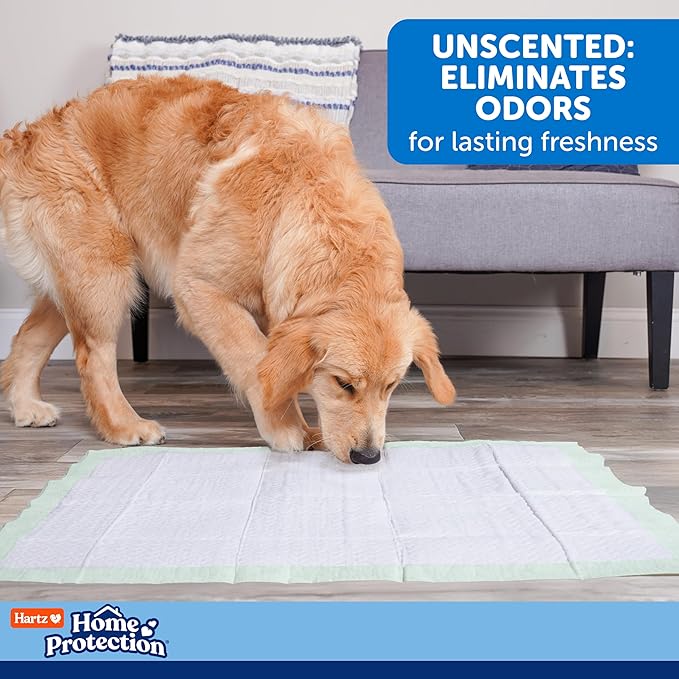 Hartz Home Protection Super Absorbent Odor Eliminating No Leaks Dog Pads, 50 Count