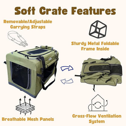 Pet Stroller Foldable Travel Crate for Small and Medium Dog and Cat, Portable Pet Travel Carrier, Pet Jogger with Detach Carrier