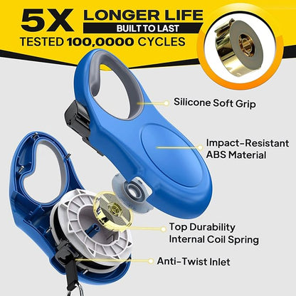 Fida Retractable Dog Leash, 16 ft Dog Walking Leash for Medium Dogs up to 44lbs, Tangle Free, Blue