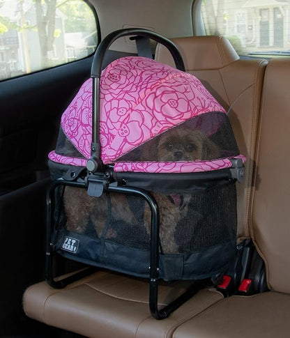 Pet Gear, A Vermont Family Owned Company Since 1936, 3-in-1 Travel System, View 360 Stroller Converts to Carrier and Booster Seat with Easy Click N Go Technology, for Small Dogs & Cats, 4 Colors