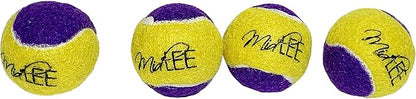 Midlee Squeaky Mini Tennis Ball for Dogs 1.5"- Pack of 12 (Yellow/Purple)