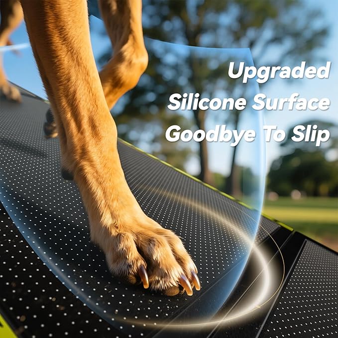 67''L & 20''W Dog Ramp for Car - Portable Extra Wide Pet Ramp for Medium & Large Dogs with Non-Slip Rug Surface, Dog Steps Stair for Car SUV/Truck/RV/High Bed, Up to 200LBS, Black