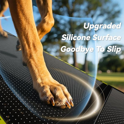 67''L & 20''W Dog Ramp for Car - Portable Extra Wide Pet Ramp for Medium & Large Dogs with Non-Slip Rug Surface, Dog Steps Stair for Car SUV/Truck/RV/High Bed, Up to 200LBS, Black