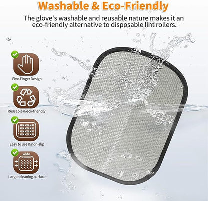 Pet Hair Removal Glove for Dogs & Cats, Reusable Electrostatic Pet Hair Remover for Laundry, Clothing, Couch, Carpet & Car Seats, Washable Lint and Fur Cleaning Tool