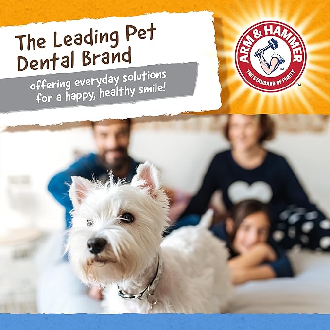 Arm & Hammer for Pets Nubbies TriBone Dog Dental Toy - Best Dog Chew Toy for Moderate Chewers - Helps Reduce Plaque & Tartar Peanut Butter Flavor Baking Soda (Pack of 2)