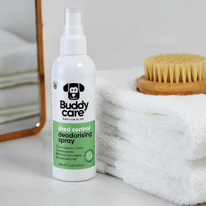 Dog Deodorising Spray - Deodorising Spray for Dogs - With Aloe Vera and Pro Vitamin B5 (Aloe Vera & Lemongrass, 200ml)