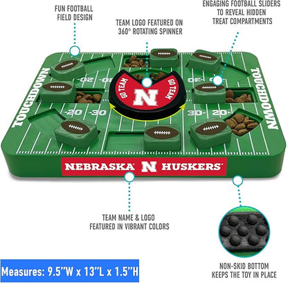 Pets First NCAA Nebraska Large Puzzle Toy - Interactive Treat Dispenser, Slow Feeder for Dogs, New Large Size