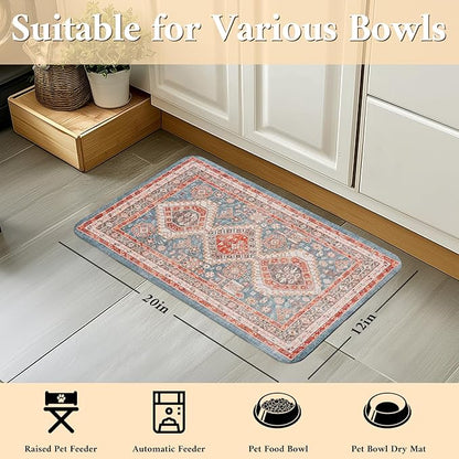 Dog Food Mat for Floors Waterproof Quick Dry Pet Placemat Cat Feeding Bowls Mats for Food and Water, Eco-Friendly Dog Accessories Diatomite Pets Supplies 12" X 20"