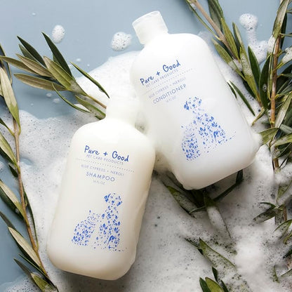 Shampoo and Conditioner Set, Formulated for All Pets, Gentle and Cleansing, Made in The USA, Cruelty Free, 16 fl oz (Blue Cypress + Neroli)