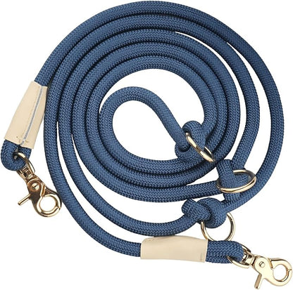 8.5ft Multifunctional Hands Free Nylon Rope Waist Dog Leash, Adjustable Shoulder Crossbody Walking Lead