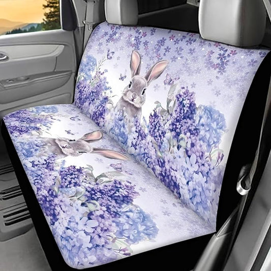 AFPANQZ Rabbit Back Seat Cover Non-Slip Interior Protective Cover Non Slip Car Rear Seats Dog Seat Covers Durable Scratch-Proof Protector for Pet Fur and Mud