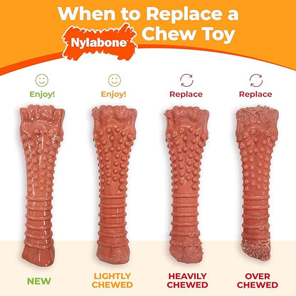 Nylabone Easy-Hold Dental Bone Power Chew Toy for Dogs, Dog Toys for Aggressive Chewers, Bacon Flavor, Large - Up to 50 lbs, 1 Count