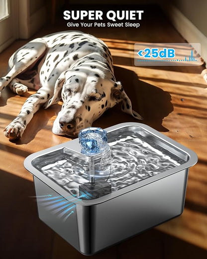 Dog Water Fountain Pump Replacement for Stainless Steel Pet Water Fountain for Large Dogs, Replacement Pump for D2223, D2341, D2322,D2419 Models, Quiet and Safe