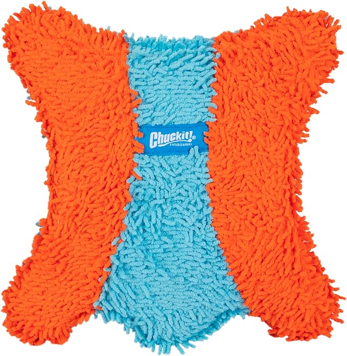 Chuckit! Indoor Fetch Squirrel Toy for Dogs - Interactive Dog Toys for Boredom, Orange and Blue