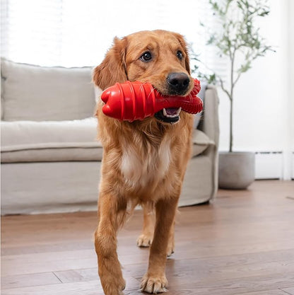 Outward Hound Grunt Fetch Stick Dog Toy, Bunny, Red