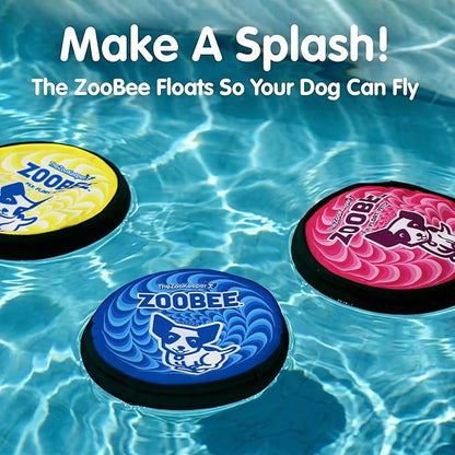 ZooBee Flying Disc Dog Toy – Dog Vision Friendly Colors – Soft & Durable Toss Disc for Indoor & Outdoor Play, Water Fetch & Pool Fun – Safe on Teeth – Floating Dog Toy – Lightweight & Easy to Throw