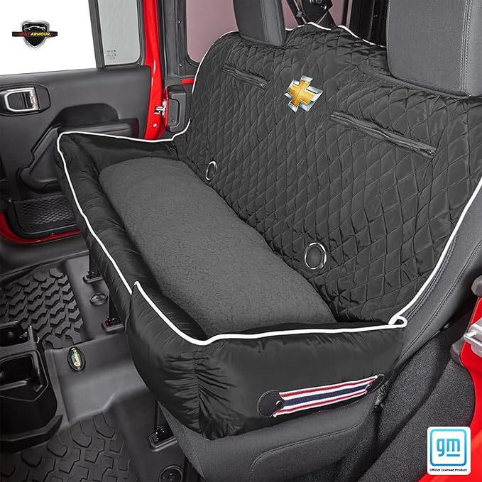 PetBed2GO, Chevrolet, Black, Large Pet Bed Cushion & Car Seat Cover, 52x20x7, 6lbs