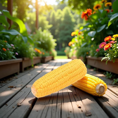 BWESOO Yellow Pet Dog Puppy Latex Corn Shape Squeaky Bite-Resistant Interactive Play Chew Toy Pet Supplies Dog Toy Corn Squeak Toys