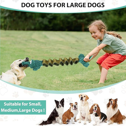 Squeaky Dog Toys for Large Dogs, Cute Puppy Toys, Plush Stuffed Pet Dog Toys with Crinkle Paper, Interactive Tug of War Dog Toys to Keep Them Busy for Small Medium Big Dogs