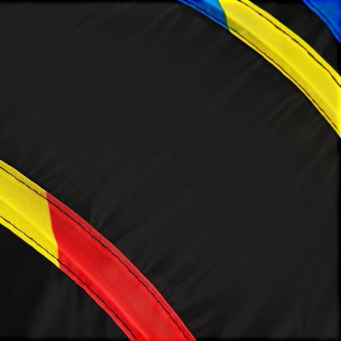 Tempcore Pet Cat Tunnel Collapsible Toy, 3-Way Kitty Tunnel with Peek Hole & Ball - Indoor Play Tube for Cats, Kittens, Puppy, Rabbit, Black & Rainbow